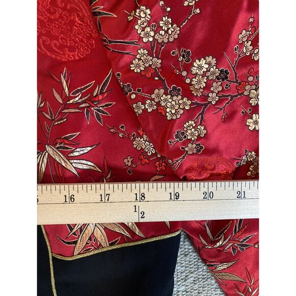 *RARE* VTG ZOLA KELLER Womens Sz‎ 6 Bolero Jacket Embroidered Floral Red Gold - Picture 6 of 10